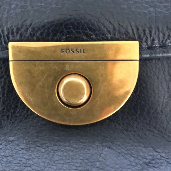 Fossil black leather crossbody - Picture 8 of 10